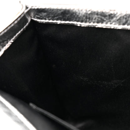 Saint Laurent Metallic Calfskin Monogram Large Belle De Jour Clutch Silver 7 of 11