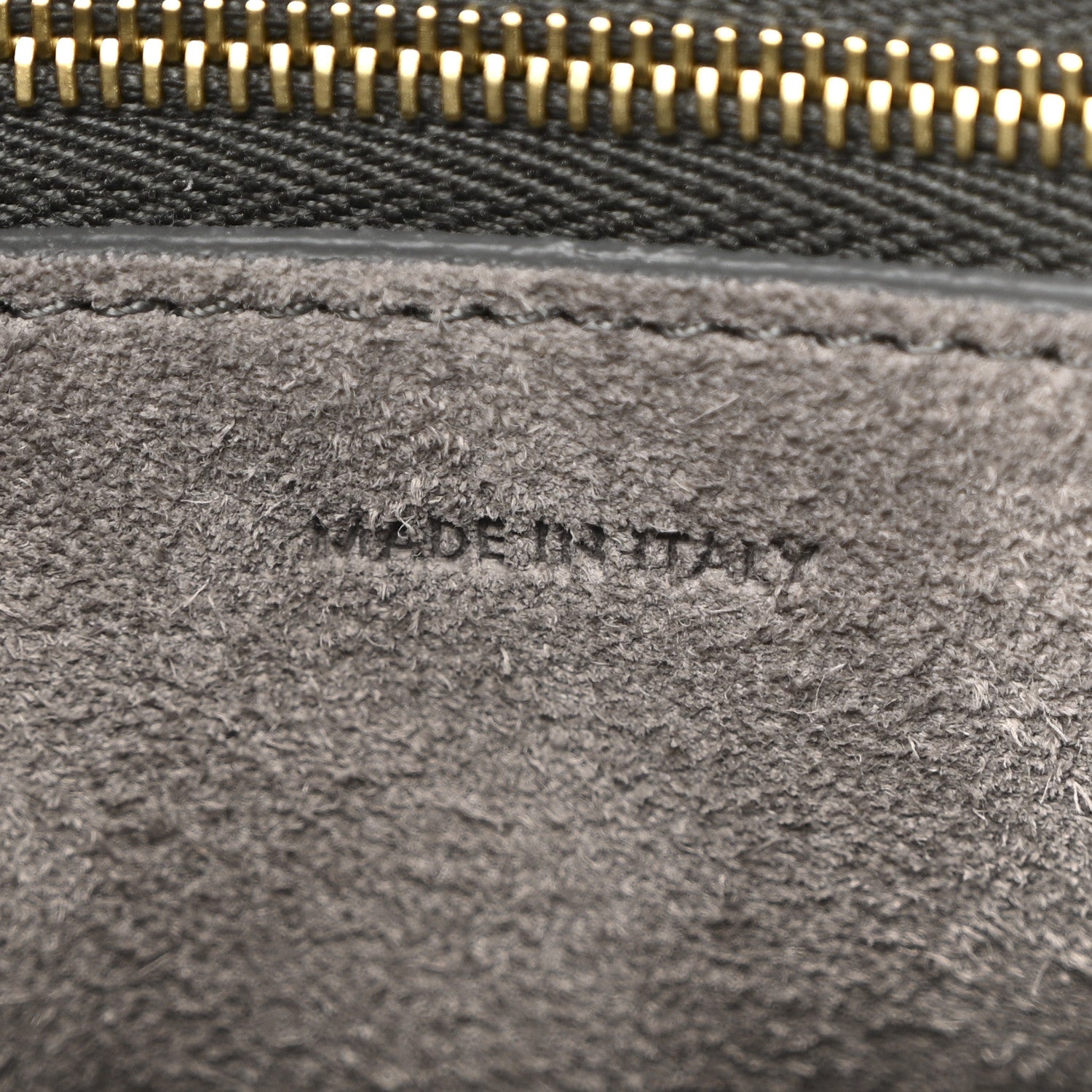 Celine Soft Grained Calfskin Small Sangle Bucket Bag Kohl 7 of 13