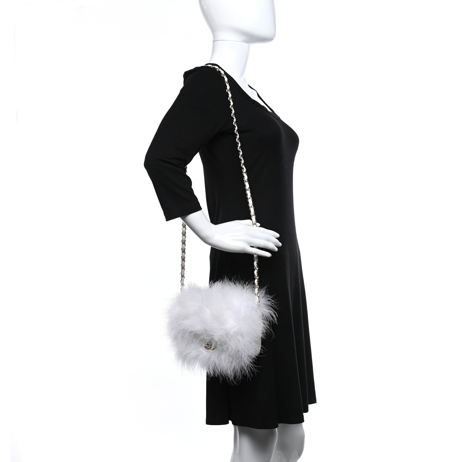 Chanel Feathers Lambskin Quilted Flap White 2 of 9