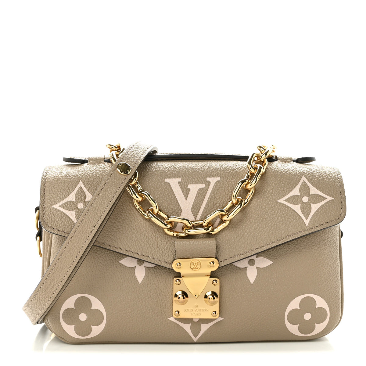 Louis Vuitton Empreinte Monogram Giant Pochette Metis East West Tourterelle Creme 1 of 10
