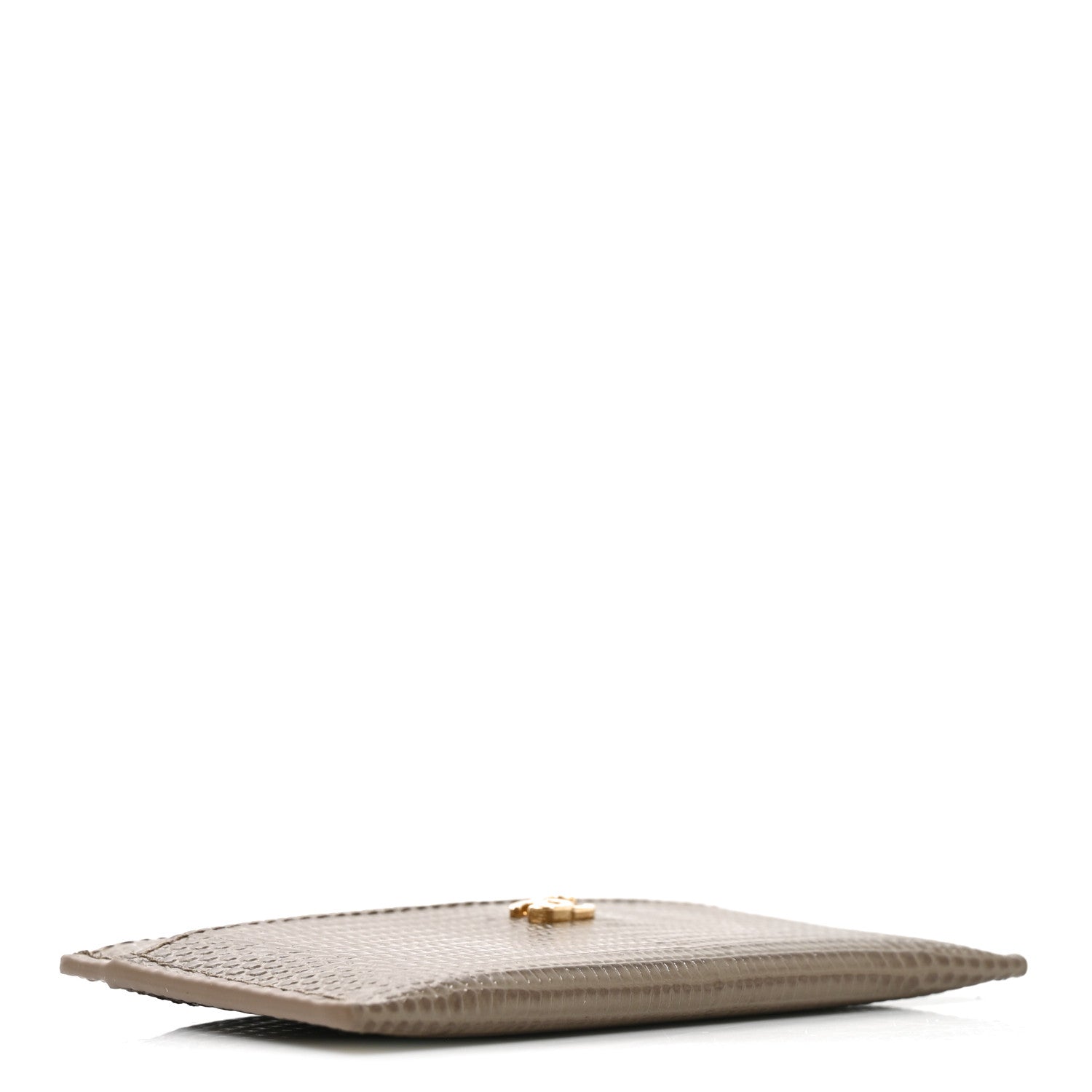 Chanel Calfskin Lizard Embossed Crococo Card Holder Dark Khaki 4 of 8