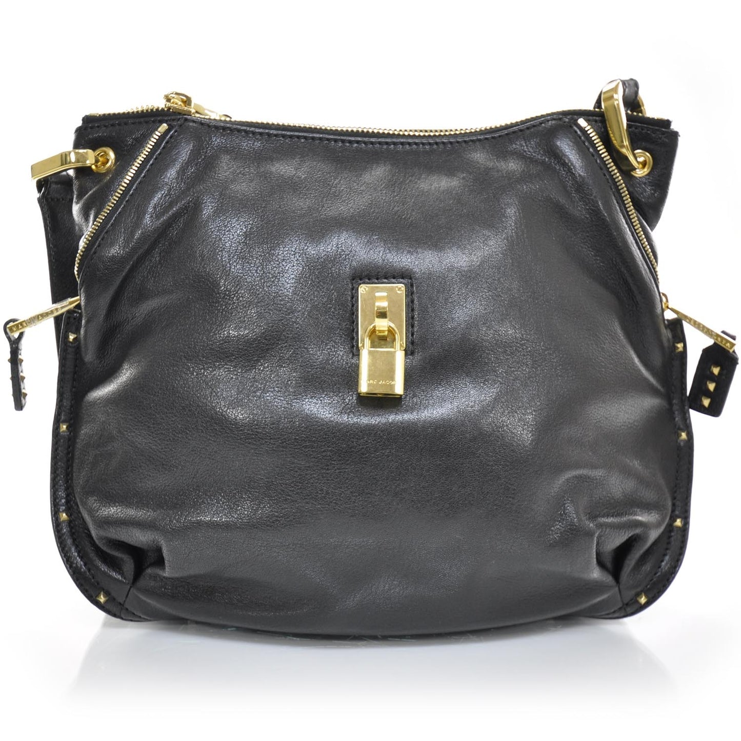 Leather Angie Crossbody Bag Black