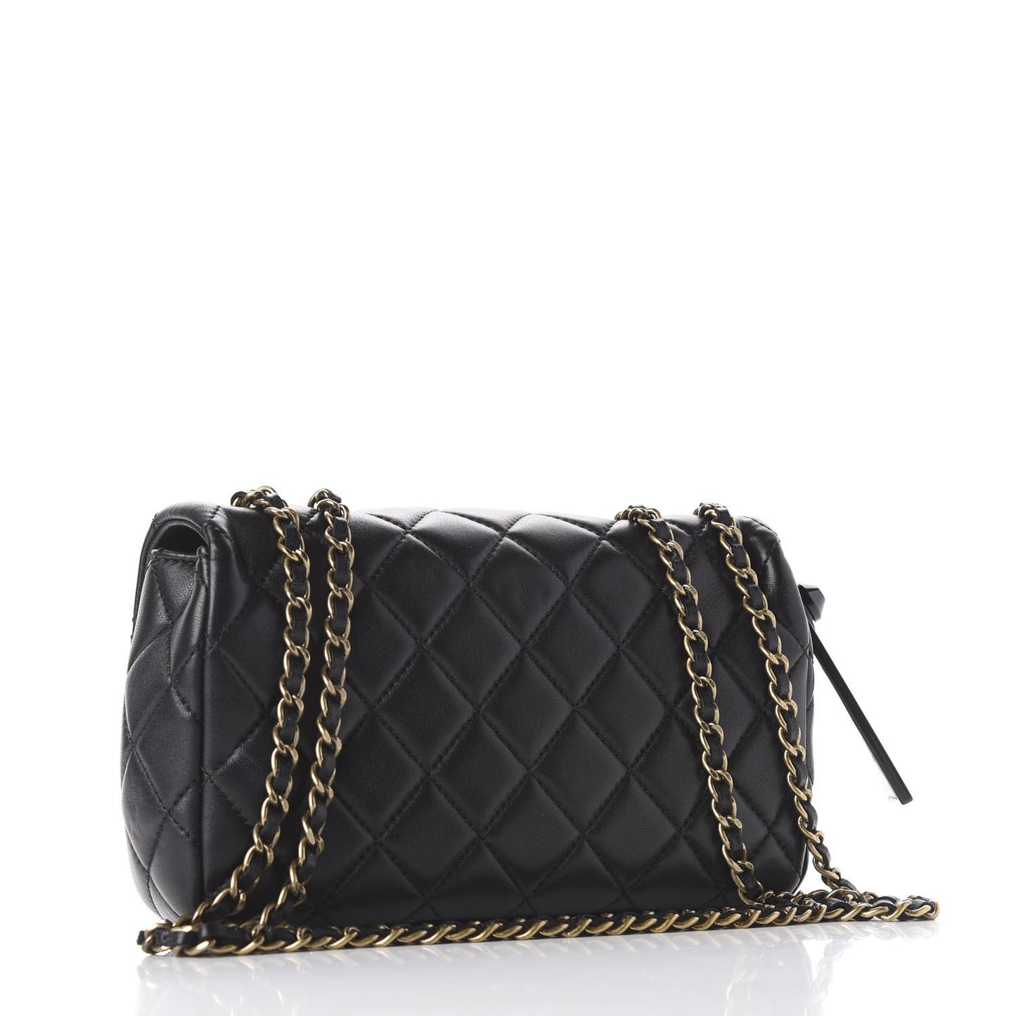 Lambskin Small Grocery By Chanel Flap Black