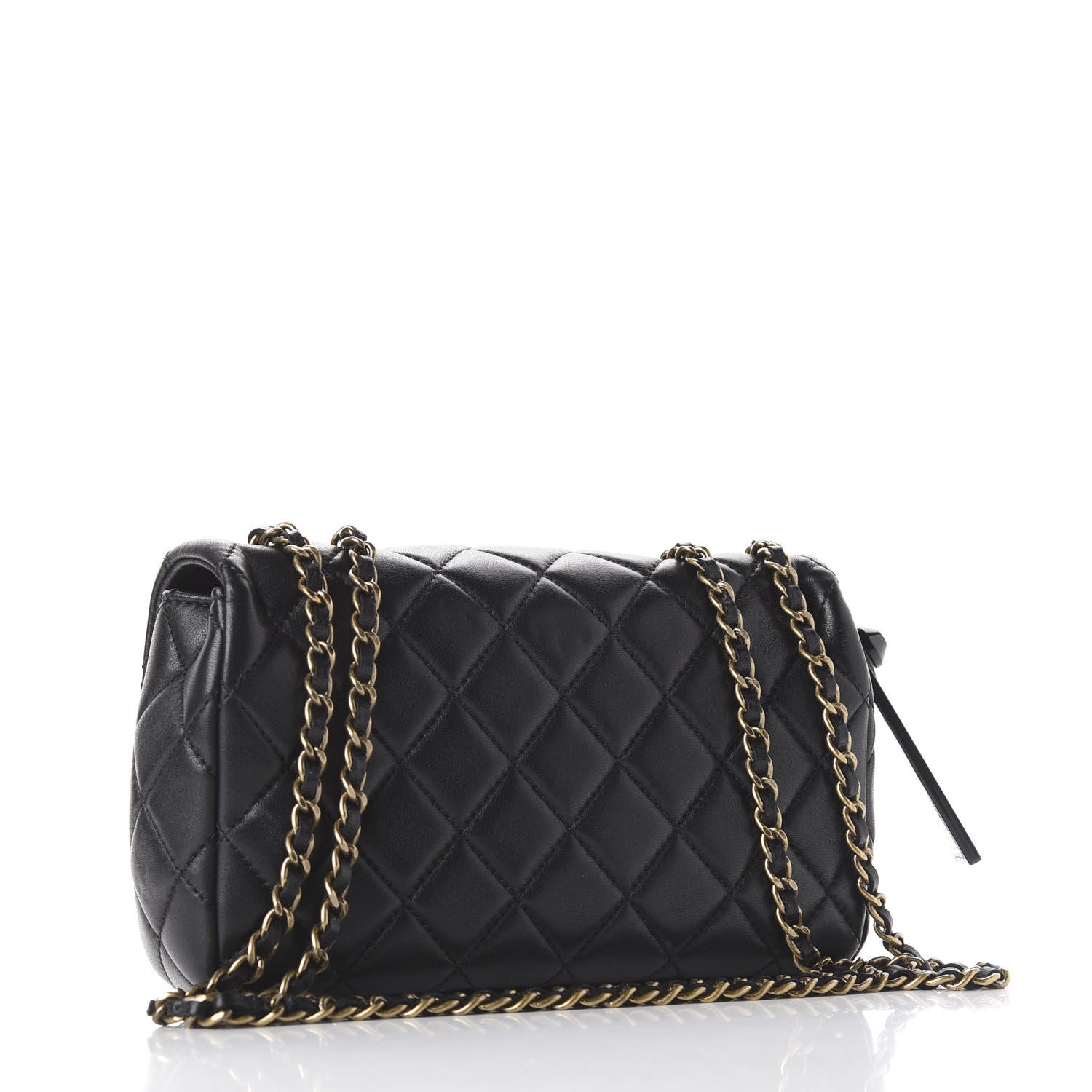 Chanel Lambskin Small Grocery By Chanel Flap Black 5 of 14