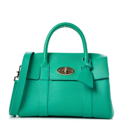 Mulberry Classic Grain Small Bayswater Satchel Aqua Green 1 of 7