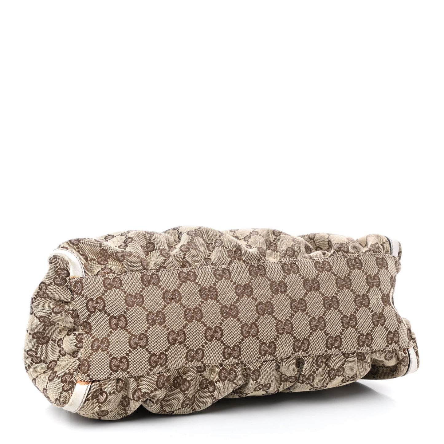 Monogram Medium D Gold Ring Hobo White