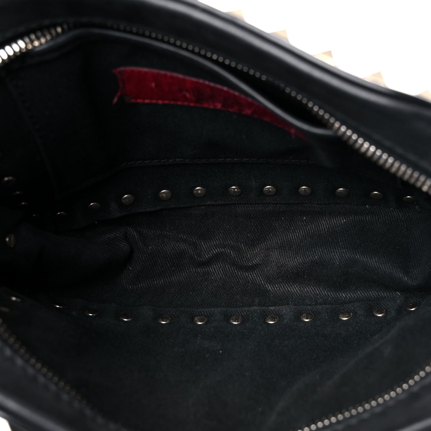 Calfskin Rockstud Camera Crossbody Bag Black