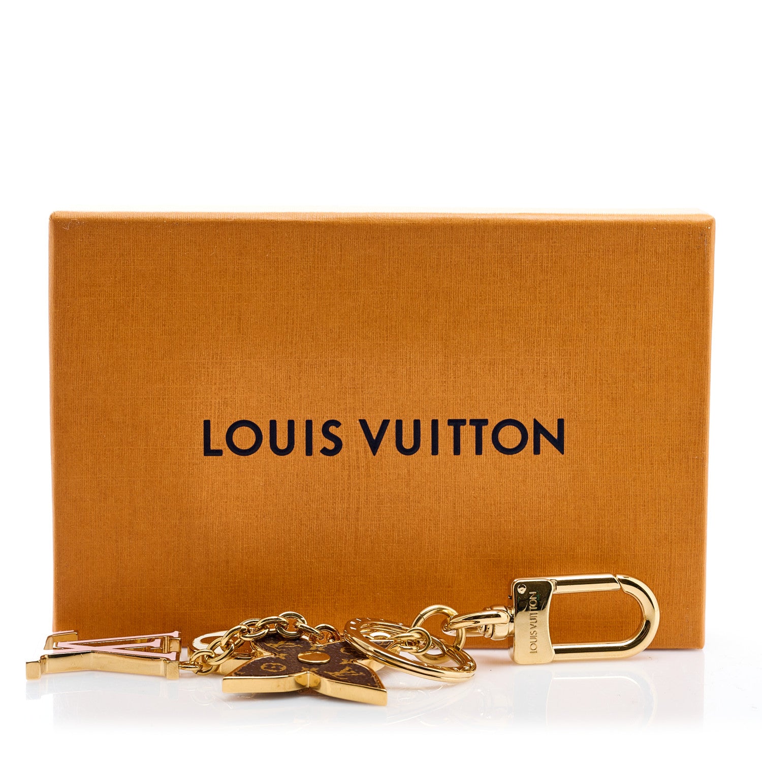 Louis Vuitton Metal Monogram Epi Spring Street Bag Charm Key Holder Gold 7 of 7