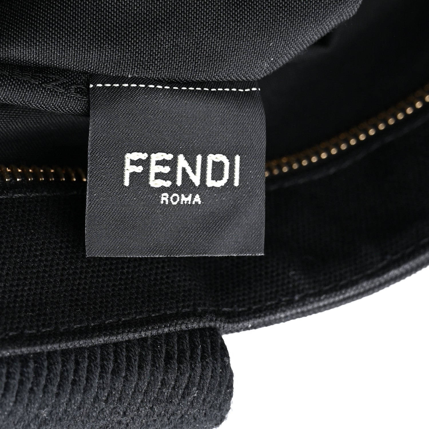 Fendi X VERSACE Cotton Canvas Cuoio Romano Fendace Logo Embroidered Signature Shopping Tote Black Gold 8 of 11