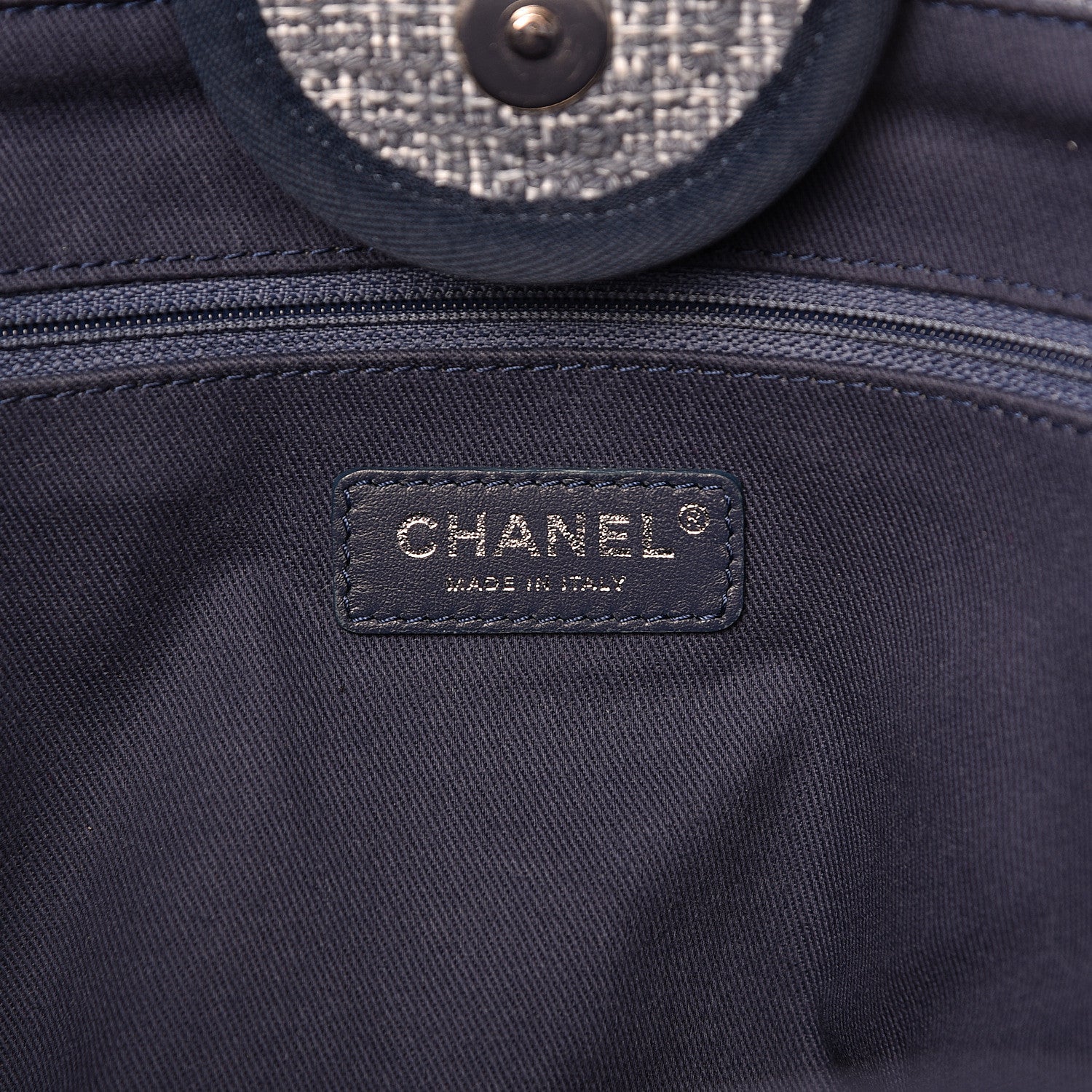 Chanel Canvas Large Deauville Tote Blue 7 of 11