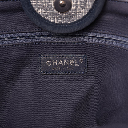 Chanel Canvas Large Deauville Tote Blue 7 of 11