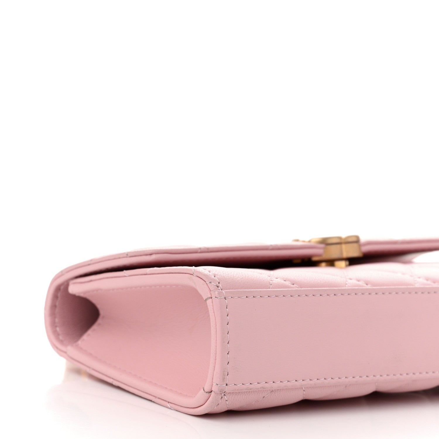 Chanel Lambskin Enamel Quilted Top Handle Flap Phone Holder With Chain Pink 9 of 11