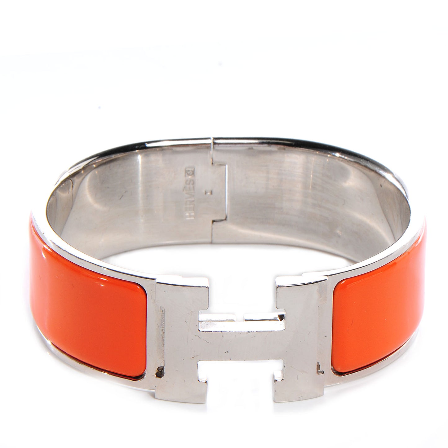 Enamel Wide Clic Clac H Bracelet PM Orange