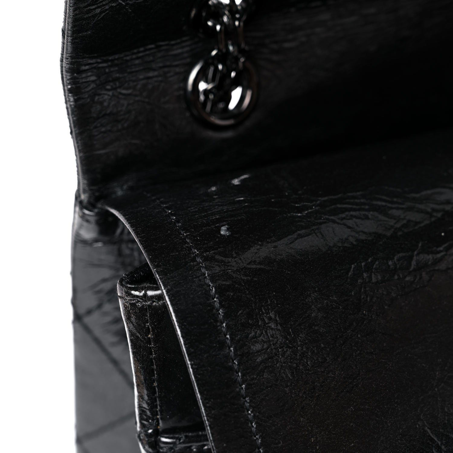 Chanel Glazed Aged Calfskin Quilted 2.55 Reissue 227 Flap Black 19 of 20