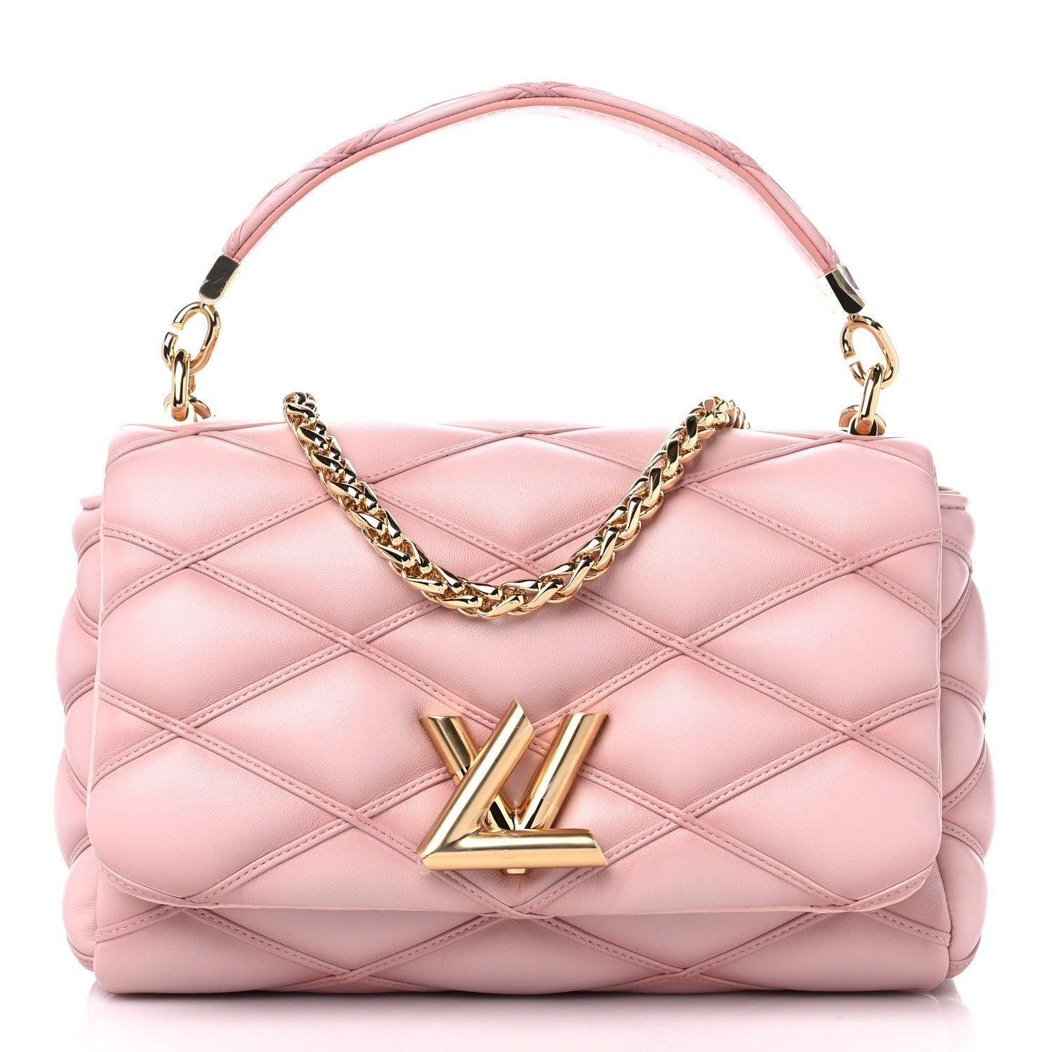 Louis Vuitton Lambskin Malletage Top Handle GO-14 MM Rosabella 3 of 9