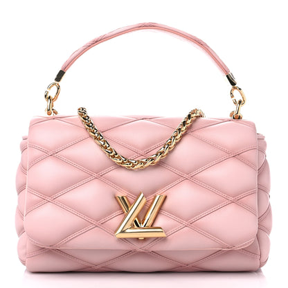 Louis Vuitton Lambskin Malletage Top Handle GO-14 MM Rosabella 3 of 9