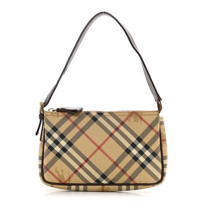 Burberry Haymarket Check Pochette Tan 1 of 11