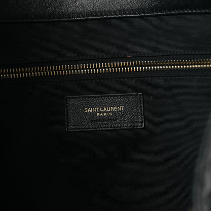 Saint Laurent Lambskin Quilted Maxi Icare Shopping Tote Black 6 of 9