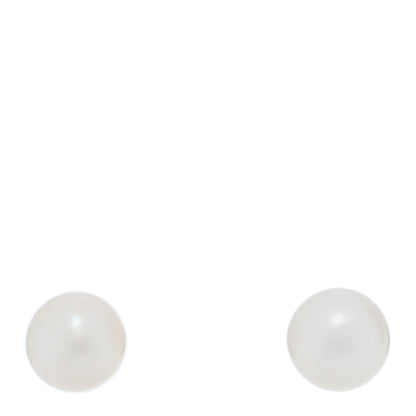 Tiffany Sterling Silver Freshwater Pearl 7-8mm Ziegfeld Earrings 1 of 5