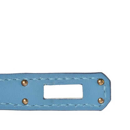 Hermes Swift Kelly Pochette Clutch Bleu Du Nord 20 of 32