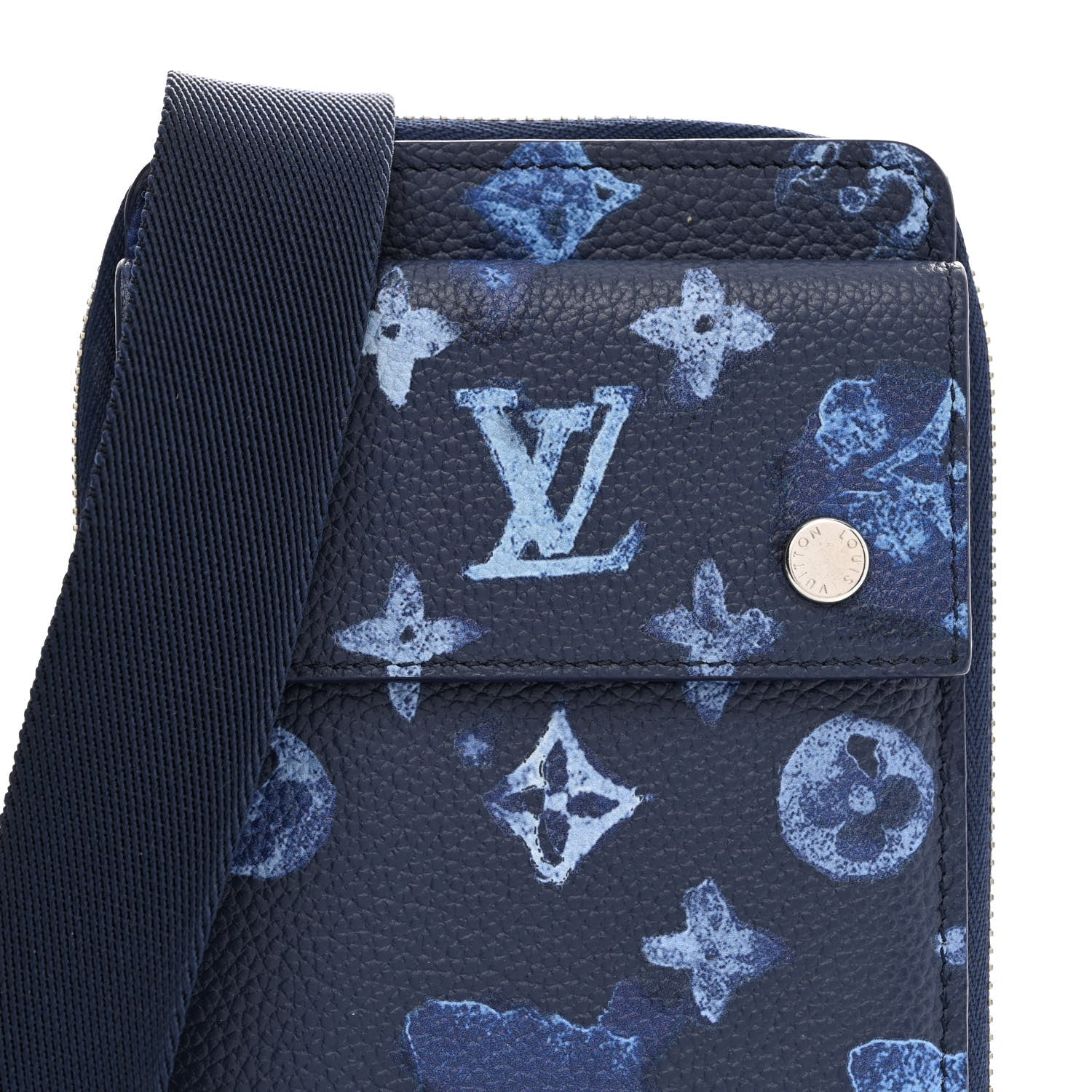 Louis Vuitton Monogram Ink Watercolor Phone Pouch Blue 8 of 11