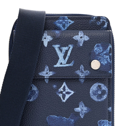 Louis Vuitton Monogram Ink Watercolor Phone Pouch Blue 8 of 11