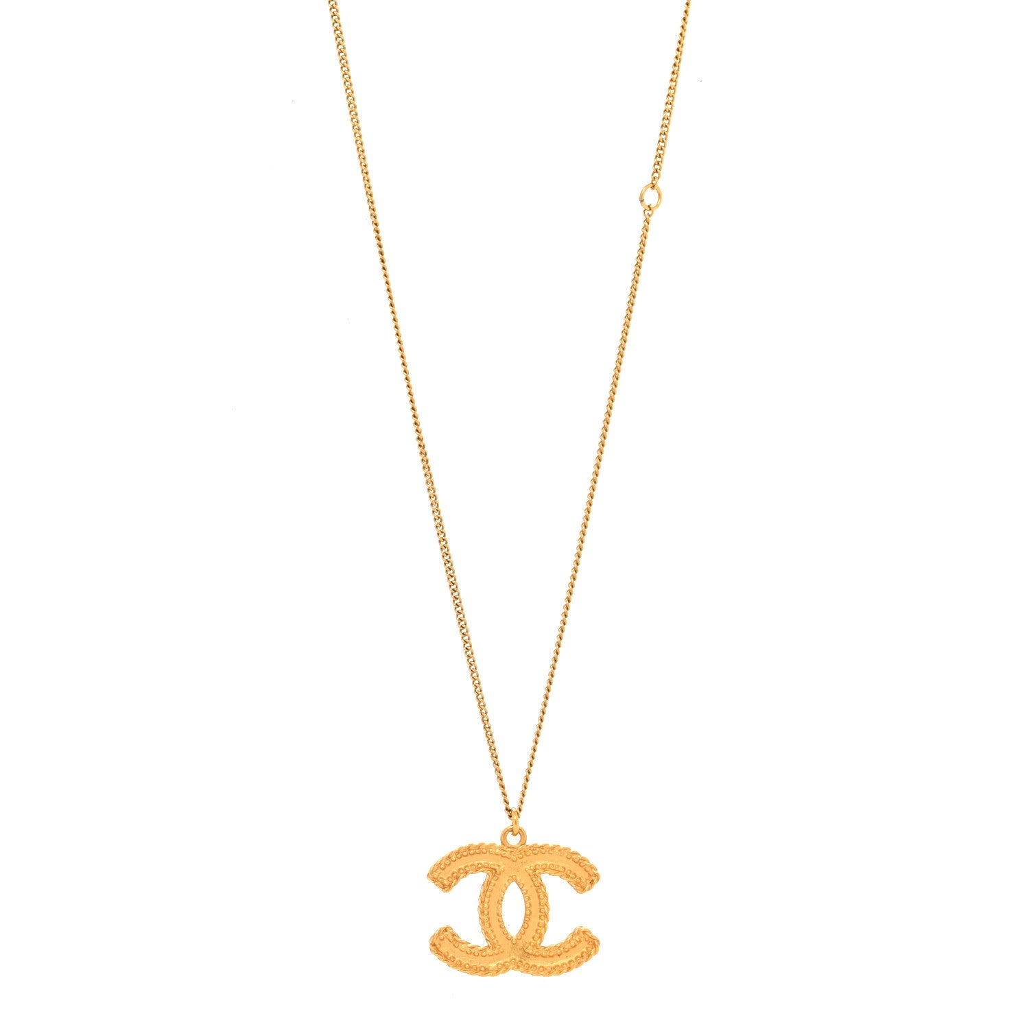 Chanel Metal CC Necklace Matte Gold 1 of 4