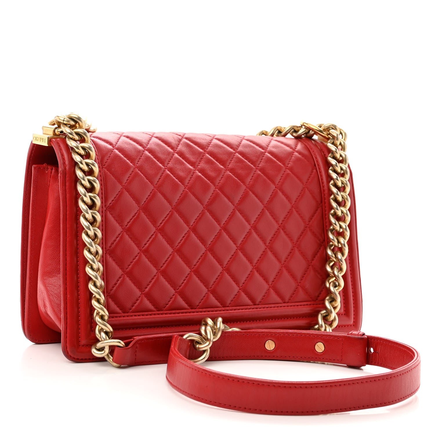 Chanel Calfskin Quilted Medium Boy Flap Red 3 of 10
