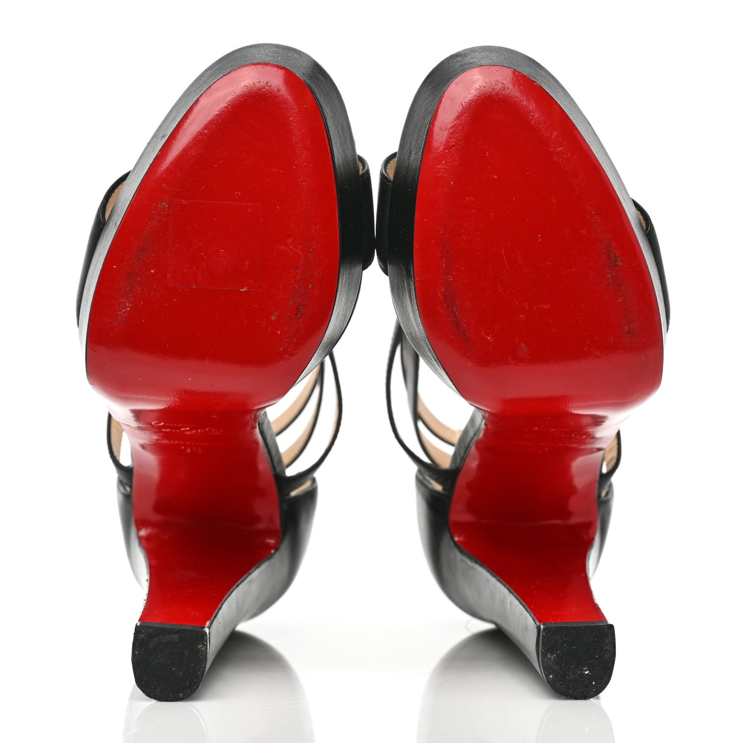 Nappa Loubi Bee Alta 130 Sandals 36 Black