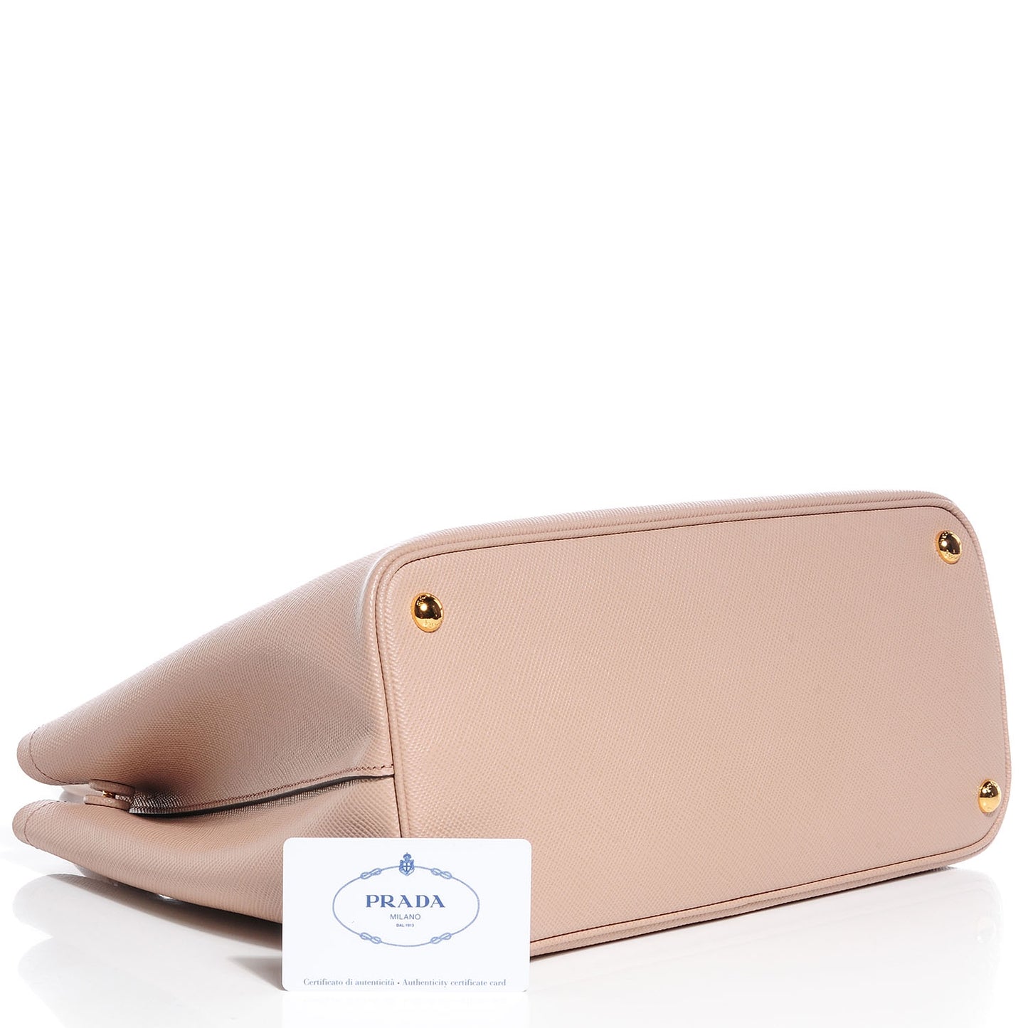 Saffiano Cuir Medium Double Bag Cammeo