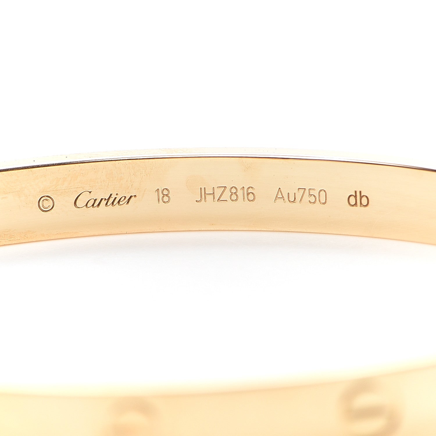 Cartier 18K Yellow Gold LOVE Bracelet 18 5 of 6