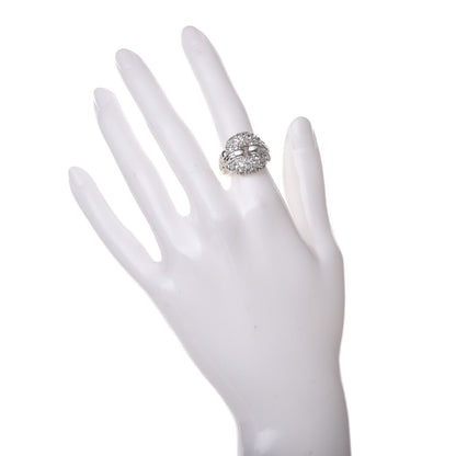 John Hardy Sterling Silver White Sapphire Kali Square Link Ring 49 5 2 of 5