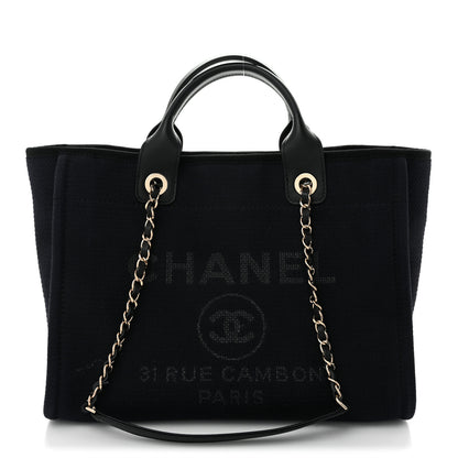 Chanel Mixed Fibers Small Deauville Tote Black 1 of 14