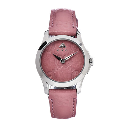 Gucci Stainless Steel Calfskin 27mm G-Timeless Quartz Watch Pink 1 of 8