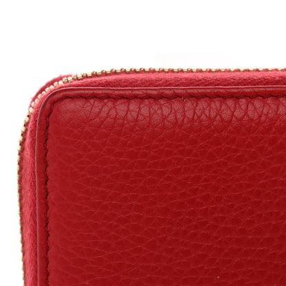 Gucci Pebbled Calfskin Soho Zip Around Wallet Red 13 of 14