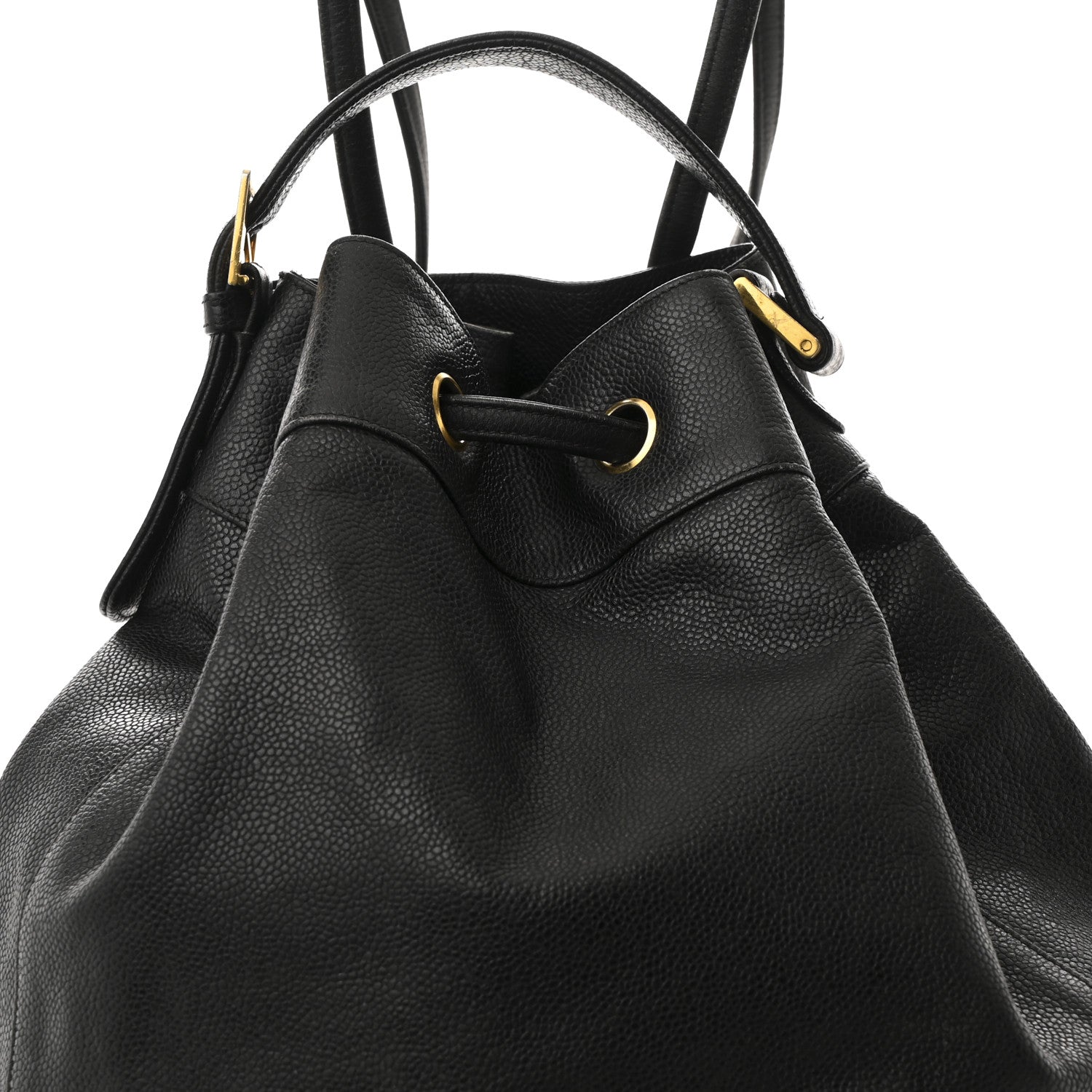 Chanel Caviar Quilted Drawstring Backpack Black 9 of 15