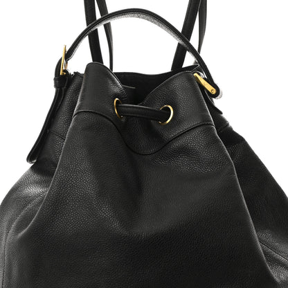 Chanel Caviar Quilted Drawstring Backpack Black 9 of 15