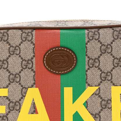 Gucci GG Supreme Monogram Azalea Calfskin Fake/Not Small Retro Interlocking G Belt Bag 90 36 Beige Ebony Brown Sugar 8 of 11