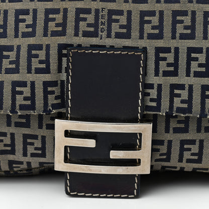 Fendi Zucchino Mama Baguette Navy 10 of 12