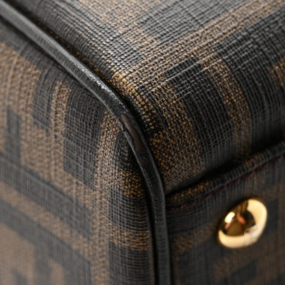 Fendi Zucca Cuoio Lucido Mini Boston Satchel Tobacco Moro 11 of 12