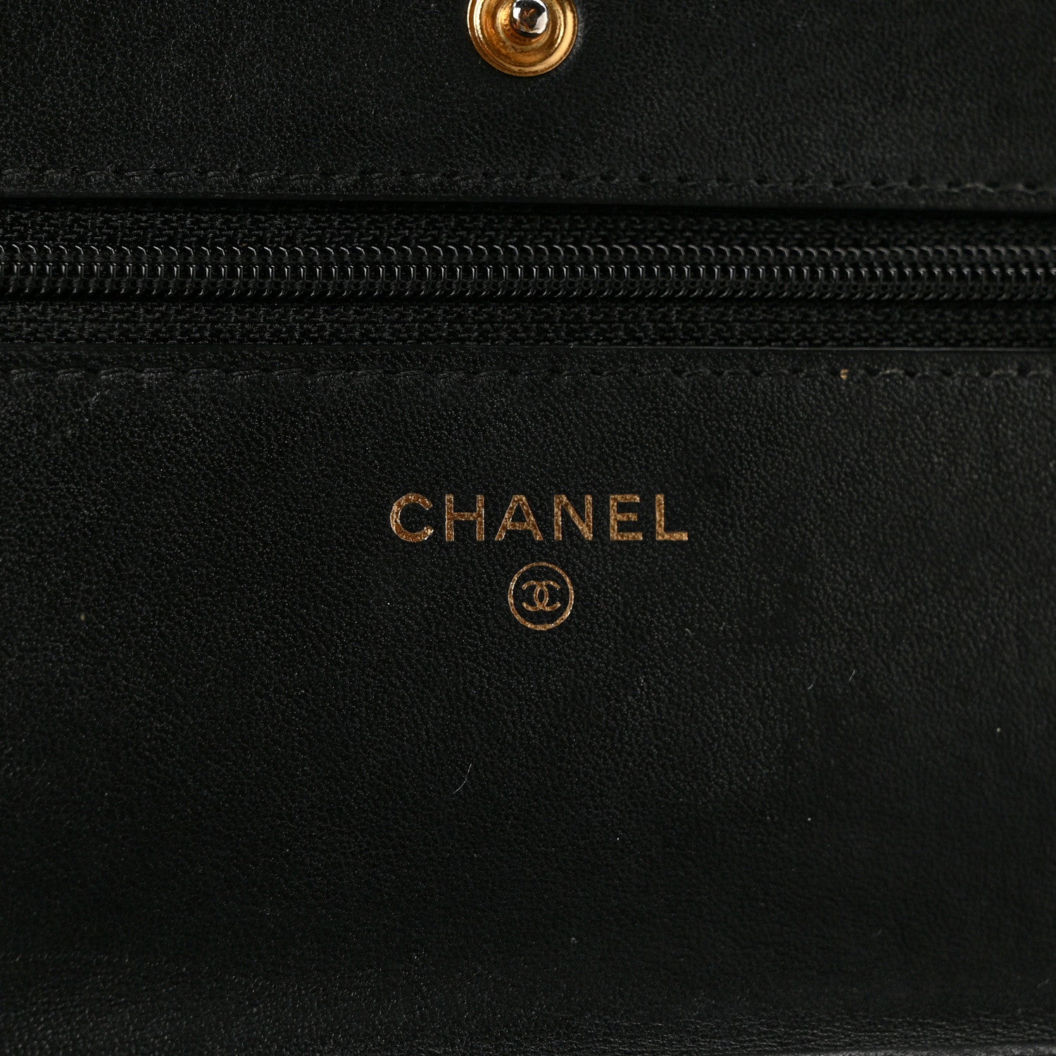 Chanel Lambskin Quilted Wallet On Chain WOC Black 6 of 12