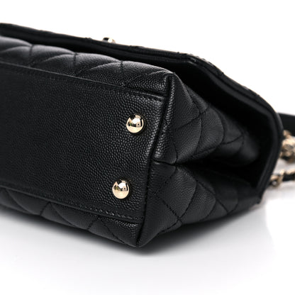 Chanel Caviar Quilted Extra Mini Coco Handle Flap Black 9 of 9