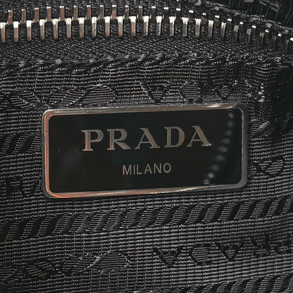 Prada Re-Nylon Triangle Padded Patchwork Shoulder Bag Black 6 of 11