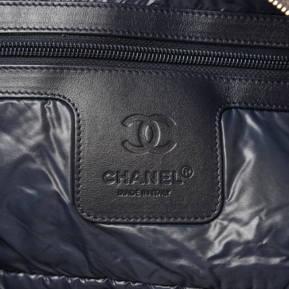 Chanel Nylon Quilted Large Coco Cocoon Tote Grey 6 of 11