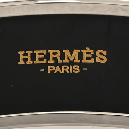 Hermes Enamel Printed Della Cavalleria Favolosa Wide Bracelet 62 Aqua Cobalt Rouge 4 of 5
