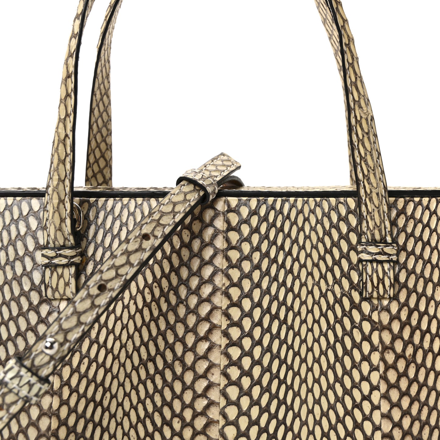 Snakeskin Postal Bag Beige Multicolor