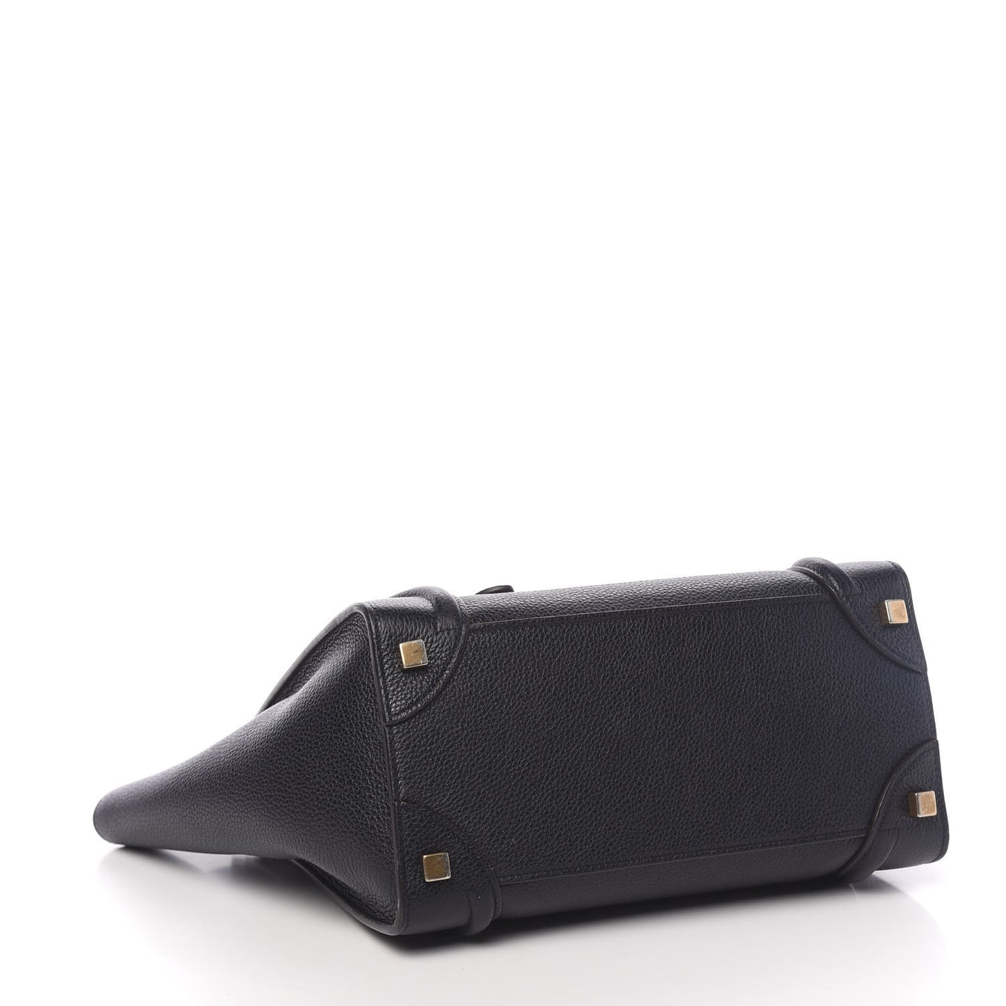 Drummed Calfskin Micro Luggage Midnight
