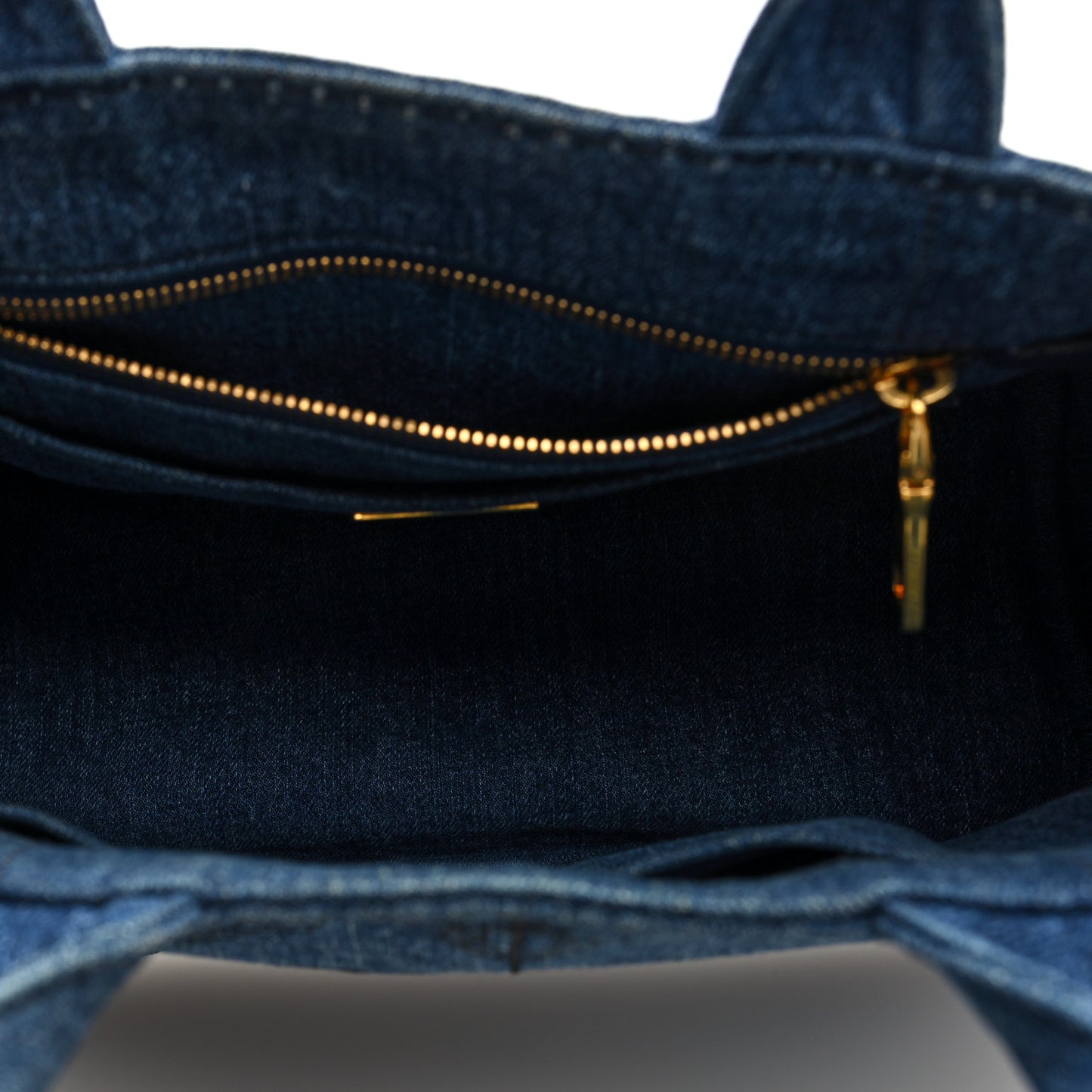 Denim Small Logo Tote Bleu