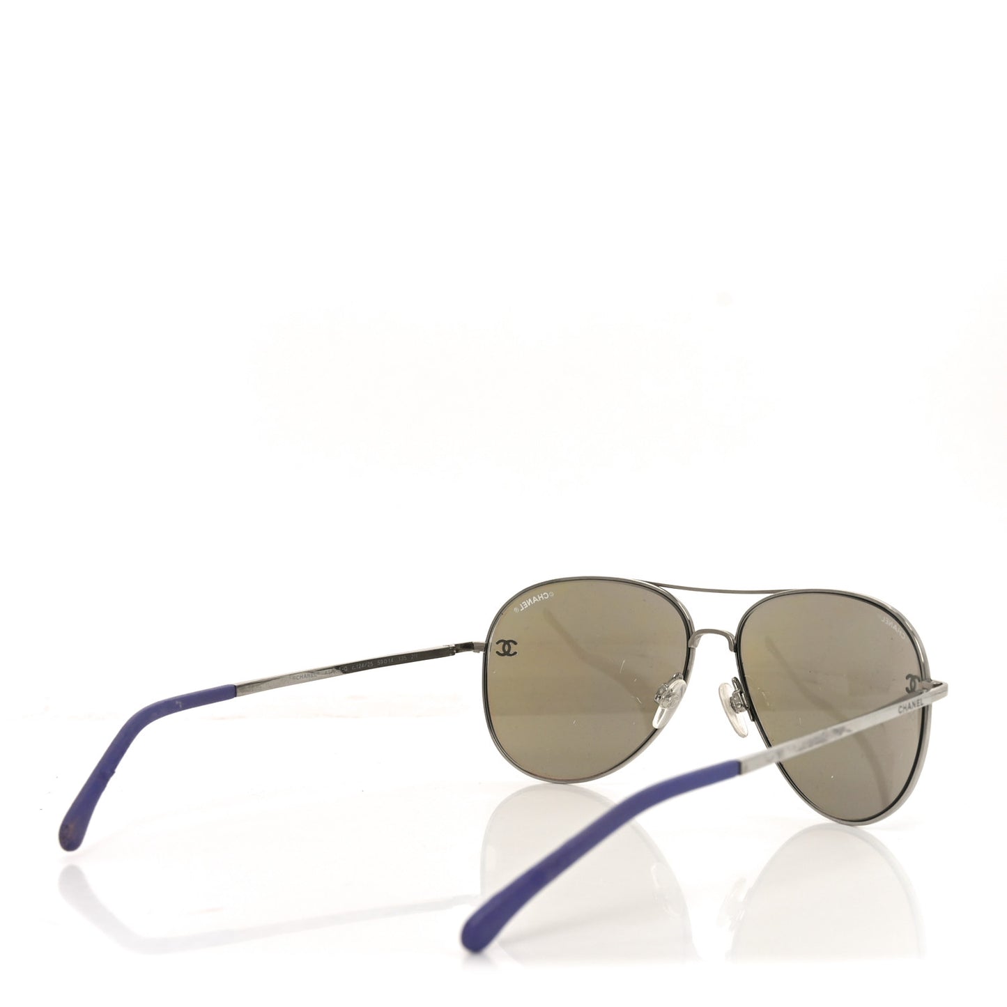 Metal Pilot Aviator CC Sunglasses 4189-T-Q Silver