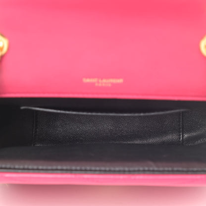 Saint Laurent Lambskin Matelasse Chevron Monogram Small Sulpice Bag Pink 4 of 6